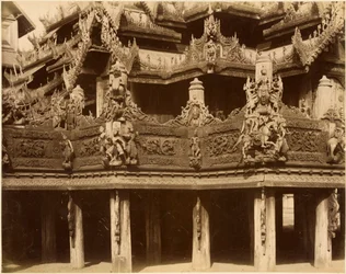 Kloster oder Pagode, Detail, wahrscheinlich Mandalay, späte 19. Jahrhundert